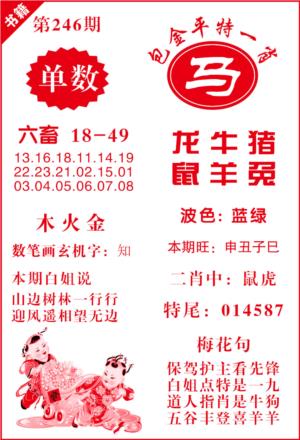 澳门包金来料第2026246期资料图片