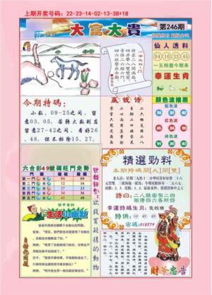大富大贵第2026246期资料图片