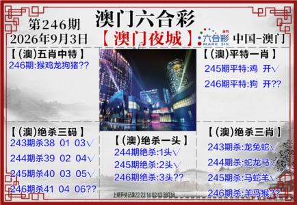 夜城图第2026246期资料图片