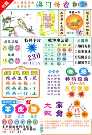 澳门传密心水第2026247期资料图片